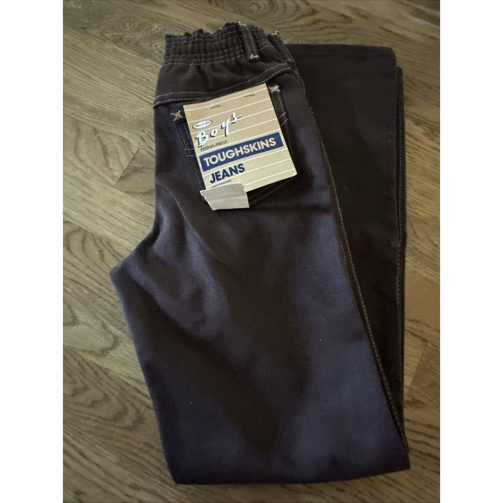 Vintage 70s Sears Toughskins‎ Brown Boys 12 Pants Jeans NWT
